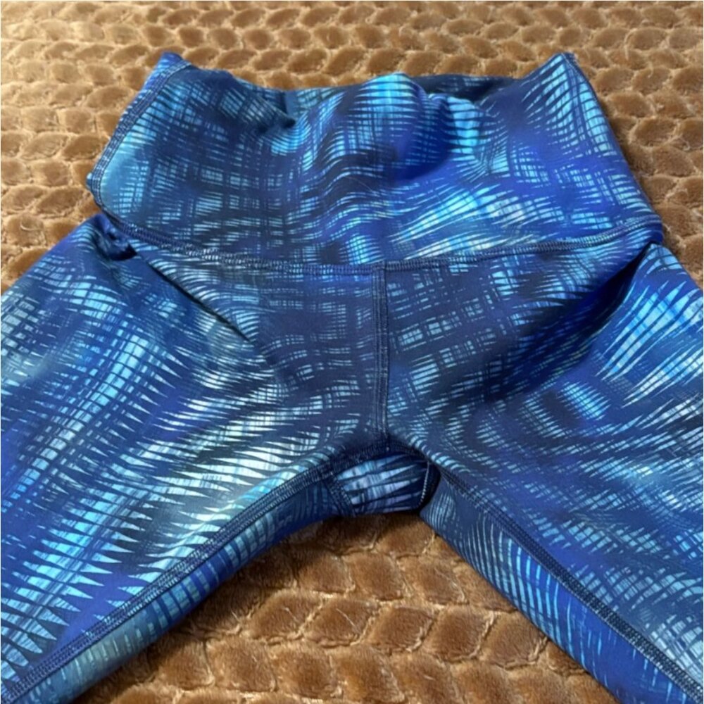 Like New Lululemon Wunder Train High-Rise Tight 25" Foil Flux Blue Leggings 2 - Picture 5 of 8